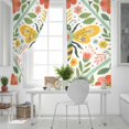 thumbnail image 5 of Fsddascl Flowers Bee Blackout Curtains for Bedroom/Living Room, Thermal Insulated Kitchen Curtains, Retro Country Botanical Floral Plants Dots Grommet Darkening Window Treatment Drapes 52"x63"x2, 5 of 6