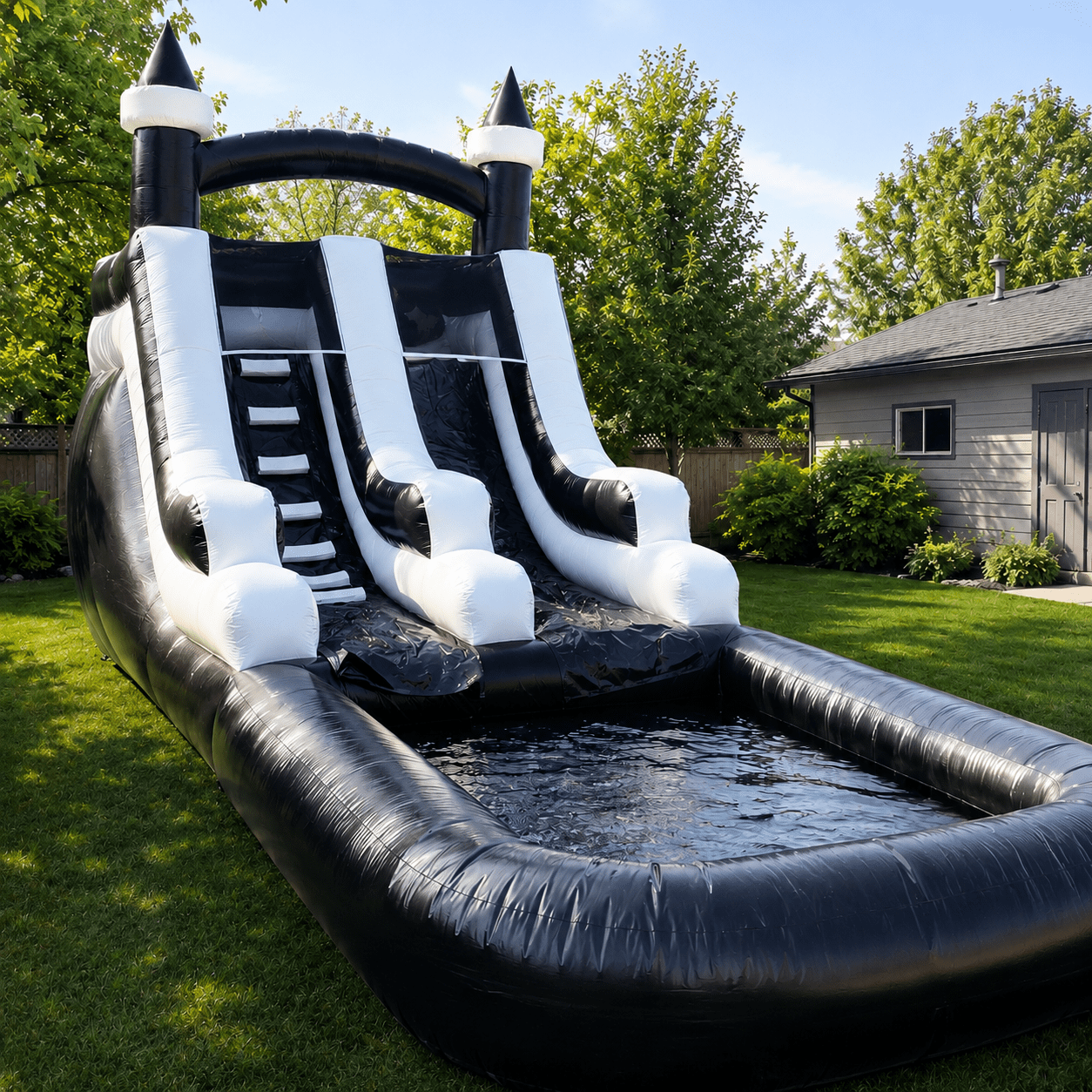 Commercial Water Slide and Splash Pool with Blower for Kids 14FT