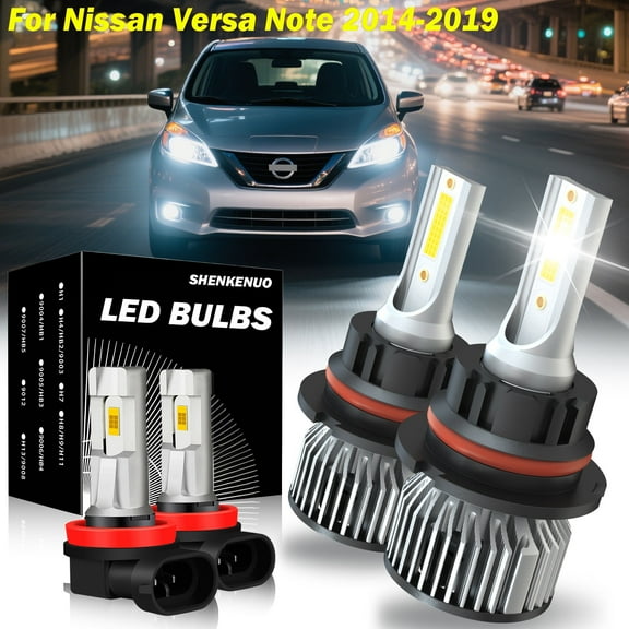 For Nissan Versa Note 2014-2019 LED Headlight 9007/HB5 High/Low Beam H11 H8 Fog Light Bulbs