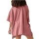 thumbnail image 4 of Puntoco Moda Mujer Casual Manga Corta V-Cuello Suelto Tops Ropa de Dormir Pantalones Cortos Conjuntos de Ropa de Dormir Liquidación Puntoco Puntoco-1819, 4 of 9