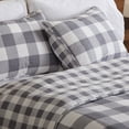 thumbnail image 6 of Great Bay Home Buffalo Check Lodge Reversible Reversible Quilt Set With Shams  (Full / Queen, Felix - Grey), 6 of 7