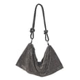 thumbnail image 2 of GROFRY Shoulder Bag Rhinestones Solid Color Female Shiny Handmade Underarm Handbag for Party Gathering Wedding Banquet, 2 of 8