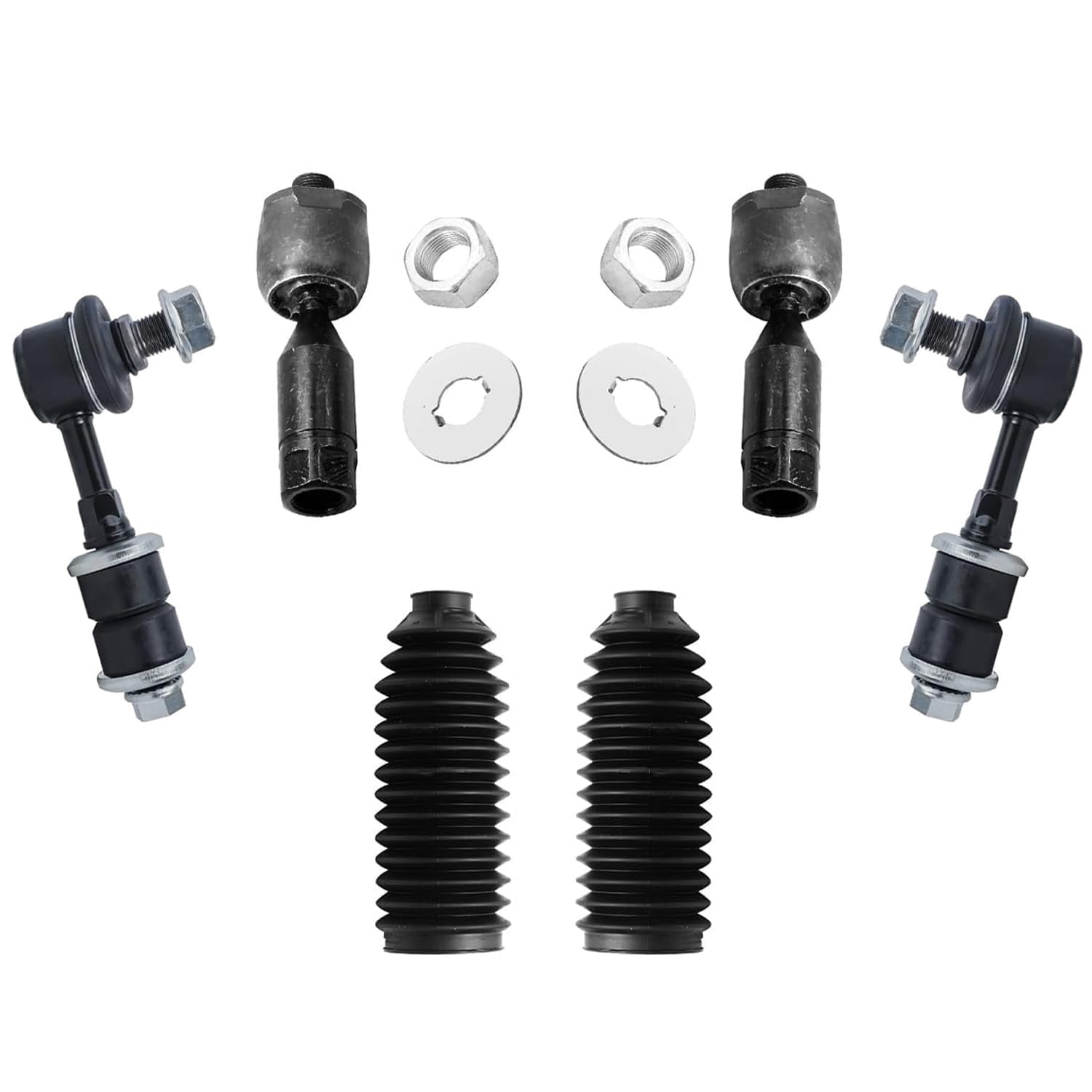 Detroit Axle - 12pc Front Suspension Kit for 1995-2000 Toyota Tacoma 1996 1997 1998 1999, 4 Upper and Lower Ball Joints, 4 Inner Outer Tie Rods, 2 Sway Bars, 2 Boots, Replacement