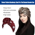 thumbnail image 2 of Qarigey 1 pieza turbante africano patrón de flores atractivo ligero de moda Headwraps Headwraps Head Cover Hair Wraps para mujeres rojo Type3 NO3, 2 of 5