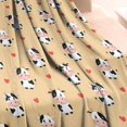 thumbnail image 3 of Beige Cow Heart Pattern Blanket,Comfortable Soft Flannel Throw Blanket,All Season,Warm Lightweight Blankets for Sofa Bed Couch Living Room Chair,30"x40", 3 of 4