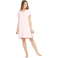 thumbnail image 5 of Fishers Finery Women's EcoFabric Short Sleeve Organic Cotton Nightgown (Pink, M), 5 of 6