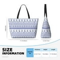 thumbnail image 4 of Pofeuu Abstract Gondola Snowflake Print Beach Bag,Waterproof Sandproof Beach Tote Bag, Large Capacity Foldable Beach Bags for Women, 4 of 7