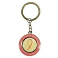 thumbnail image 3 of 6 Pack Pink Ribbon Keychain Fight Breast Cancer Awareness Spinning Charm Gift, 3 of 6