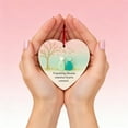thumbnail image 5 of romoty Sea Glass Style Friendship Heart Pendant, 3.14" Artistic Pebble Art Acrylic Ornament for Best Friend Gift, Car Mirror & Soulful Home Decor, 5 of 7