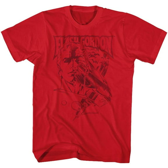 Flash Gordon Print Red Adult T-Shirt 5Xl