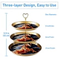 thumbnail image 3 of Horse Plastic Discs Hanging Organizer for Dessert Table | Iron Pillars Fruit Plate Holder Stand, 3 of 6