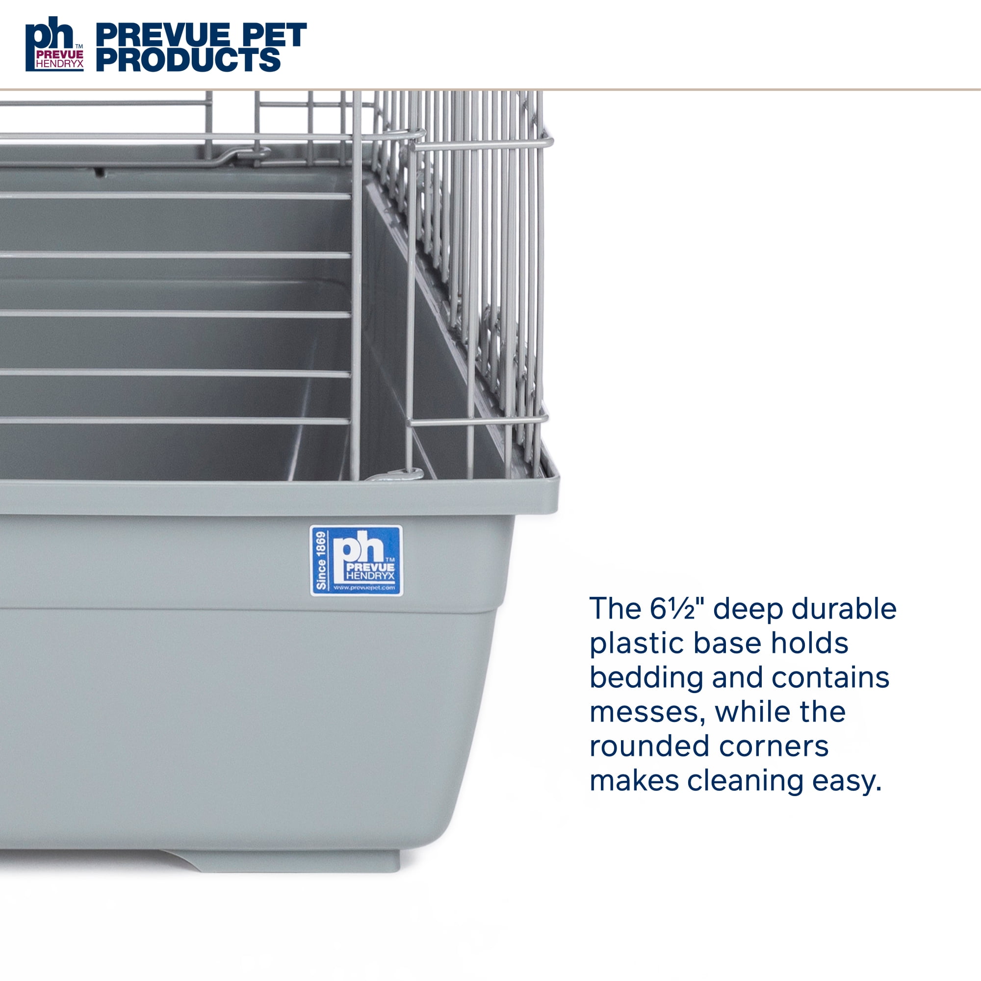 Prevue Pet Products Medium Rectangular Small Animal Rabbit Tubby with Gray Base