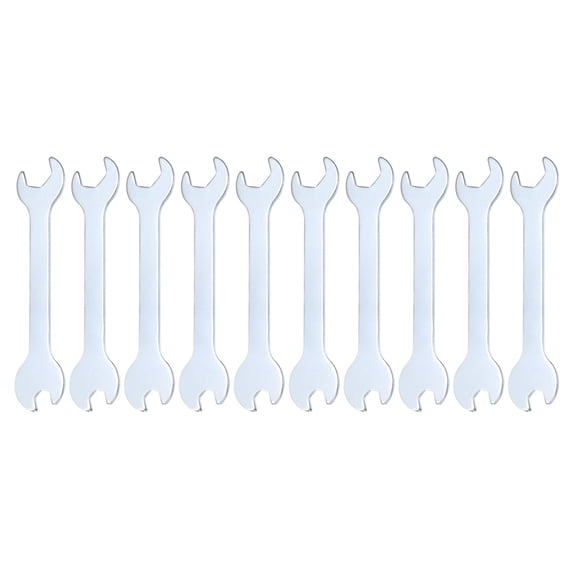 Uxcell 10pcs Double Open End Thin Wrench 8mm x 14mm Metric U-Shaped Spanner