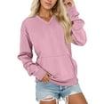 thumbnail image 3 of V Neck Sweatshirts Women Cute Casual Style Cozy Sweaters Loose Fit Long Sleeve Pullover Tops Fall Winter Outfits Clothes, 3 of 5