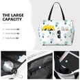 thumbnail image 3 of Large Beach Bags Water-resistant Sandproof - Light Bulb Pattern leaf Cute Beach Tote Bags for Women with Zipper, 3 of 6