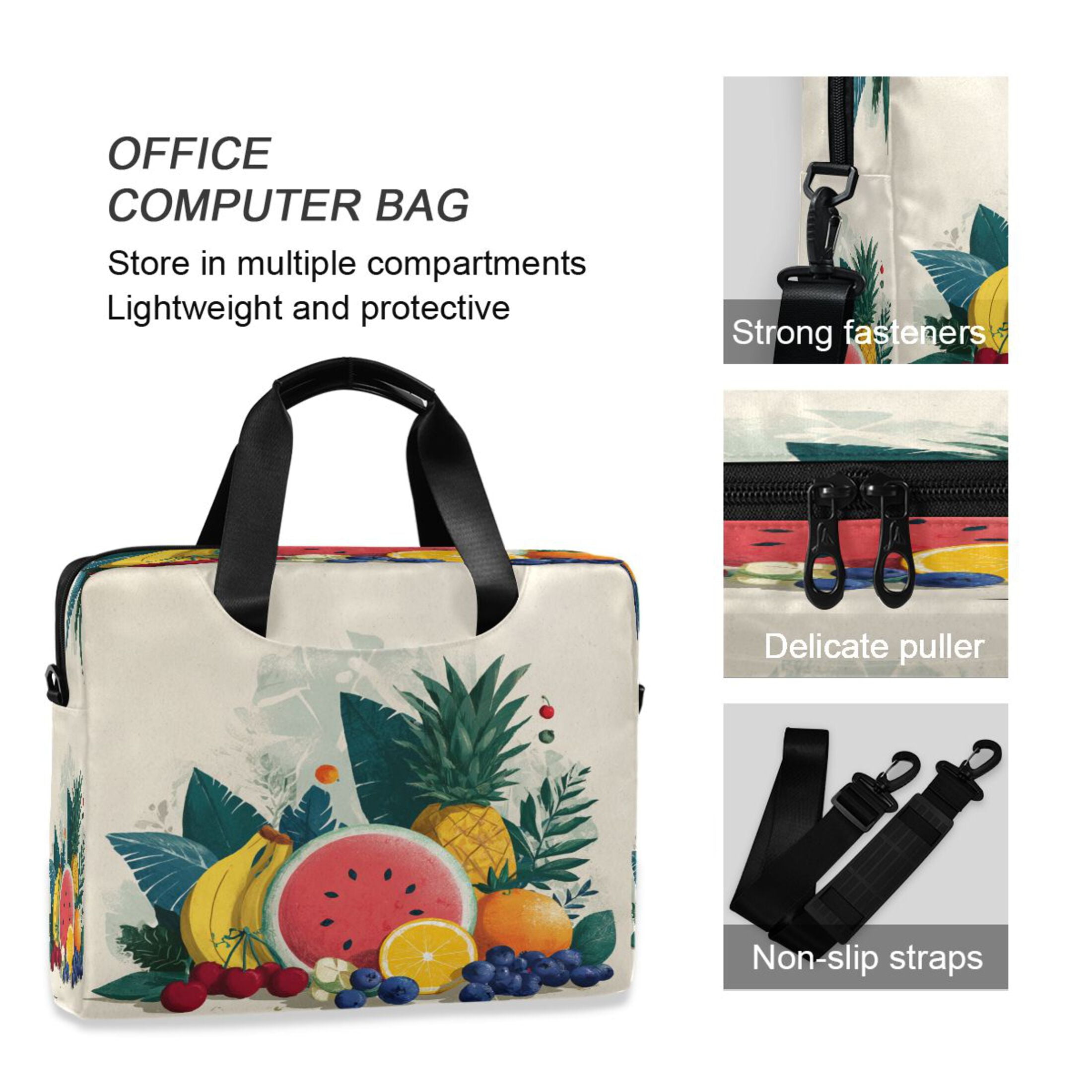Laptop Bag Laptop Briefcase 15.7 x 3 x 11.8 Inches Laptop Bag Briefcases Laptop Storage Travel Laptop Bag Work Laptop Bag Vibrant Fruit