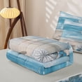 thumbnail image 5 of Homewish Beach Theme Zipper Twin Comforter Sets with Fitted Sheet and 2 Pillowcases For Girls,Ocean Starfish Zipper Bedding Set,Light gray Reversible,4 Pieces, 5 of 7