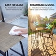 thumbnail image 5 of Homall 3-Piece Bar Height Patio Bar Set, 2 Swivel Textilene Stools with Tempered Glass Top Table, Weather Resistant Steel Frame, for Balcony Garden Poolside, Beige, 5 of 7