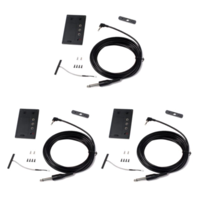 Greeniant 4/4 Violin Silent EQ Pickup Piezo Hole with Plug Cable Set Type1 NO1