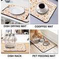 thumbnail image 4 of Autumn Floral Leaf Orange Drying Mat Heat Resistant Coffee Mat Collapsible Kitchen Drying Mat for Shop Countertops 18x24 Inches, 4 of 7