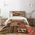 thumbnail image 3 of Ambesonne African Quilted Bedspread Set 2 Pcs, Patchwork Style, Twin Size, Red Green Black, 3 of 6