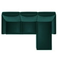 DHP Cooper Reversible Sectional Sofa, Green Velvet