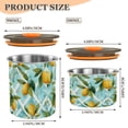 thumbnail image 2 of 500ML Food Storage Container Food Storage Tank Coffee Storage Container 304 Food Grade Stainless Steel Corrosion Resistant Beautiful Yellow Lemon Pattern, 2 of 9