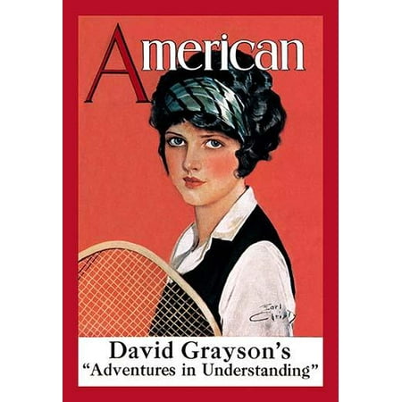 Inside Tennis Magazine - September 1924 Magazine cover illutsrated by F Earl Christy showing a girl with a tennis racket Poster Print by F Earl Christy