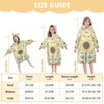 thumbnail image 4 of FORMRS Wearable Blanket Hoodie with Sleeves for Kids Cozy Flannel Sweatshirt, Floral Birds Pattern, 4 of 7