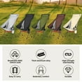 thumbnail image 2 of TOPCHANCES Camping Chairs, High Back Camping Chair with Headrest and Storage Bag, Outdoor Portable Lightweight Foldable Chair for Camping, Hiking, Travel, Beach and Sports, Beige, 2 of 8