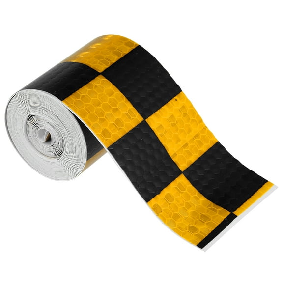 1pcs Yellow Black Reflective Safety Tape Adhesive Signs for Trailer Cars Auto Trucks Trailer
