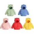 thumbnail image 5 of SILVERCELL Toddler Girls Boys Cute Dinosaur Printed Winter Warm Coat with Hoods Bears Ears Lightweight Puffer Jacket Outerwear, 5 of 5