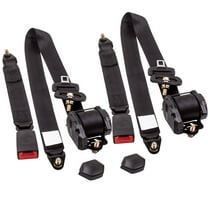 Retractable 3 Point Safety Seat Belt Straps Car Auto Vehicle Adjustable Belt x2 ZL85FW