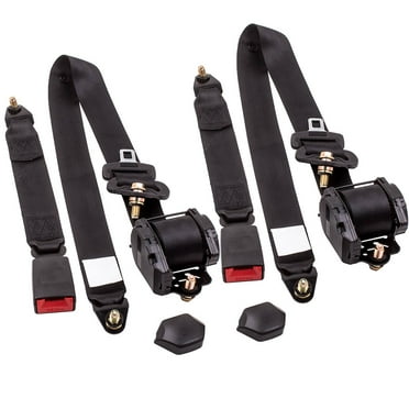 Retractable 3 Point Safety Seat Belt Straps Car Auto Vehicle Adjustable Belt x2 ZL85FW