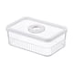 thumbnail image 1 of Matsuzay Caja de drenaje de calidad alimentaria para verduras y frutas sellada para frescura, caja gruesa, temporizador corporal no tóxico Cocina y Comedor Talla pequeña, 1 of 6