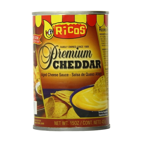 Ricos Aged Cheddar Cheese Sauce 15 oz (Pack of 16)
