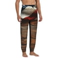 thumbnail image 4 of Kdxio Rustic American Flag Wood Pattern Joggers,Sweatpants for Men with Pockets-X-Large, 4 of 5