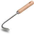 thumbnail image 1 of Extractor de malas hierbas con herramientas de deshierbe en forma de V para herramienta de eliminación de malas hierbas de jardín con mango de madera maciza (gancho doble), 1 of 5