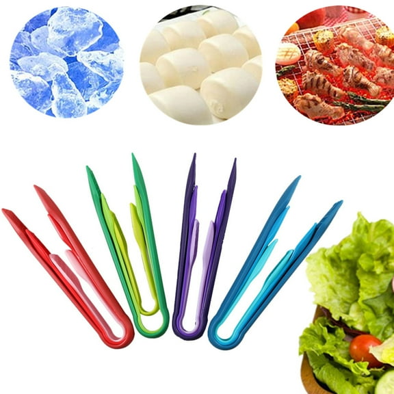 Ludlz 3Pcs 6/8/10inch Silicone Tongs Bread Salad Clip Kitchen Baking Cooking Tool