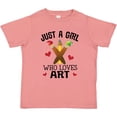 thumbnail image 3 of Inktastic Artist Just A Girl Who Loves Art Girls Toddler T-Shirt, 3 of 5