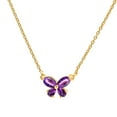 thumbnail image 4 of 18K Gold Over Brass Natural African Amethyst Necklace Jewelry NM-1034 TGN1005_B, 4 of 6