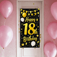thumbnail image 7 of Black Gold Themed 18th Birthday Banner with Balloons Gifts and Stars Party Decoration Backdrop Photography Props for Birthday Party Celebration Decor Event Photo Booth, 7 of 7