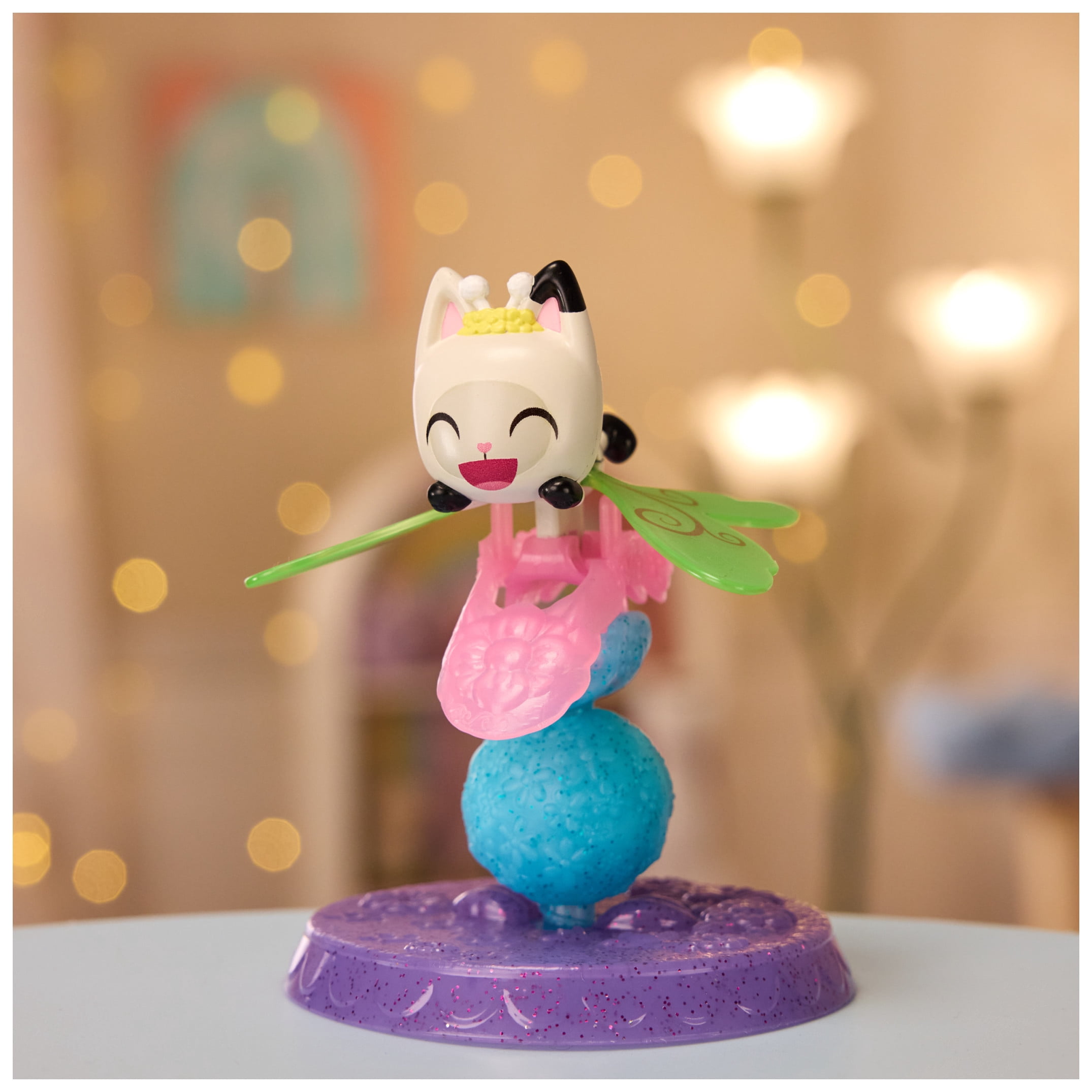 Gabby's Dollhouse Fairylandia, Kitty Fairy & Pandy Paws Flutter-riffic Fairy Rings 2-Pack, For Ages 3 and up
