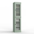 thumbnail image 3 of 100% Solid Wood 16.5" Bathroom Cabinet with Frosted Glass Doors and Adjustable Shelves, 3 of 5