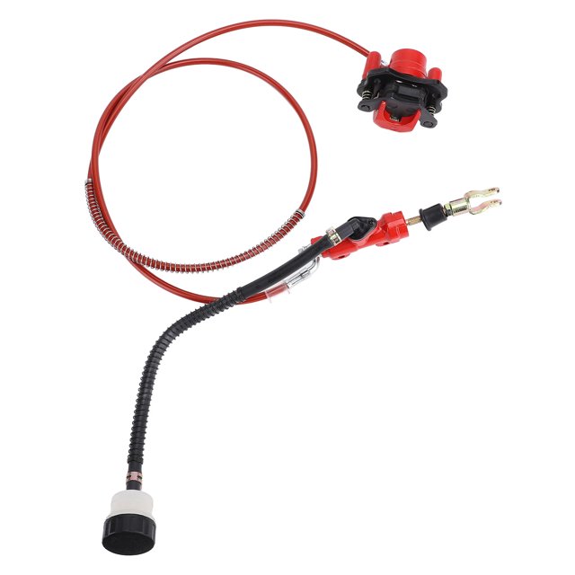 Conjunto de Frenos de Disco Hidráulico, Kit de Pinza de Freno de Disco Hidráulico de Manga de Pvc Con Pastillas de Freno para Atv Para Go Kart