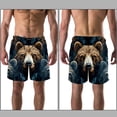 thumbnail image 3 of luoweisi Men's Beach Shorts Quick Dry Swim Trunks with Mesh Lining Bear XL, 3 of 5