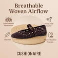 thumbnail image 4 of Cushionaire  Windsor Woven Womens Flats with Adjustable Strap – Comfortable Mary Jane Ballet Flats for Women, 4 of 20