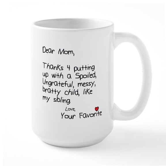 CafePress - Favorite Child Ceramic Mug - 15 oz Ceramic Large White Novelty Mug