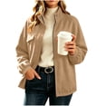 thumbnail image 2 of Byworldtasic Jacket for Women Lightweight Full Zip Up Coat with Pockets Long Sleeve Warm Jackets Outwear, 2 of 8