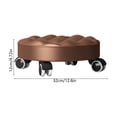 thumbnail image 5 of Gallickan Swivel-Wheel Low Stool, Home Plastic Casters Movable Seat, Compact Living Room Rolling Ottoman for Shoes, Foot Rest, 12.6x4.7in, 5 of 6